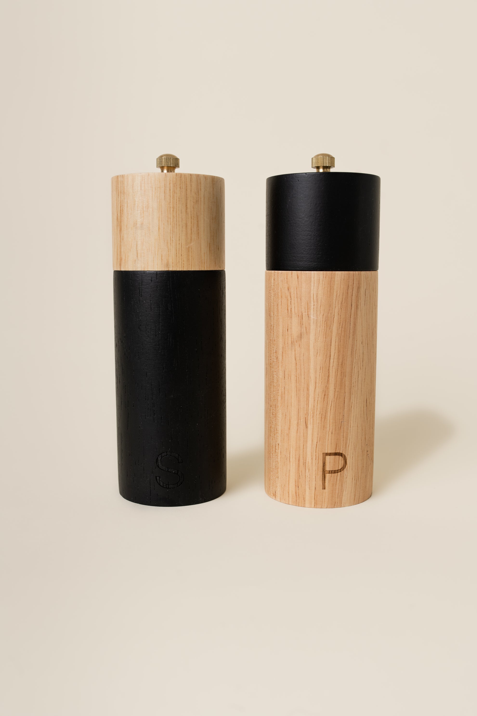 Ionic Salt + Pepper Mills - Natural Oak (Set of 2)