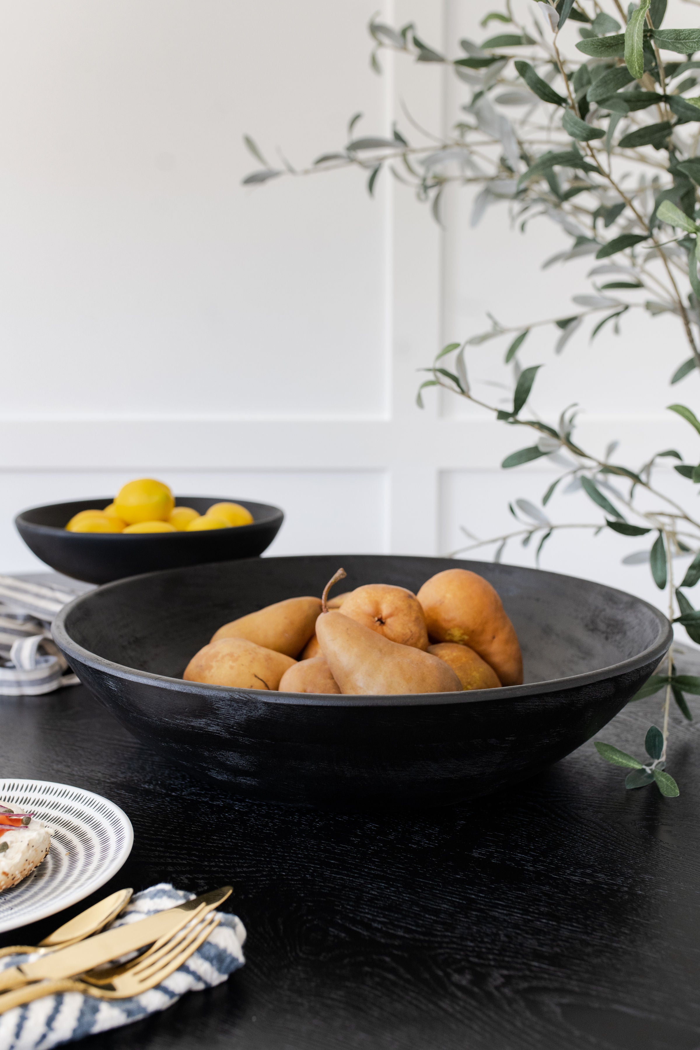 Black Mango Wood Oversized Bowl - Joy Meets Home