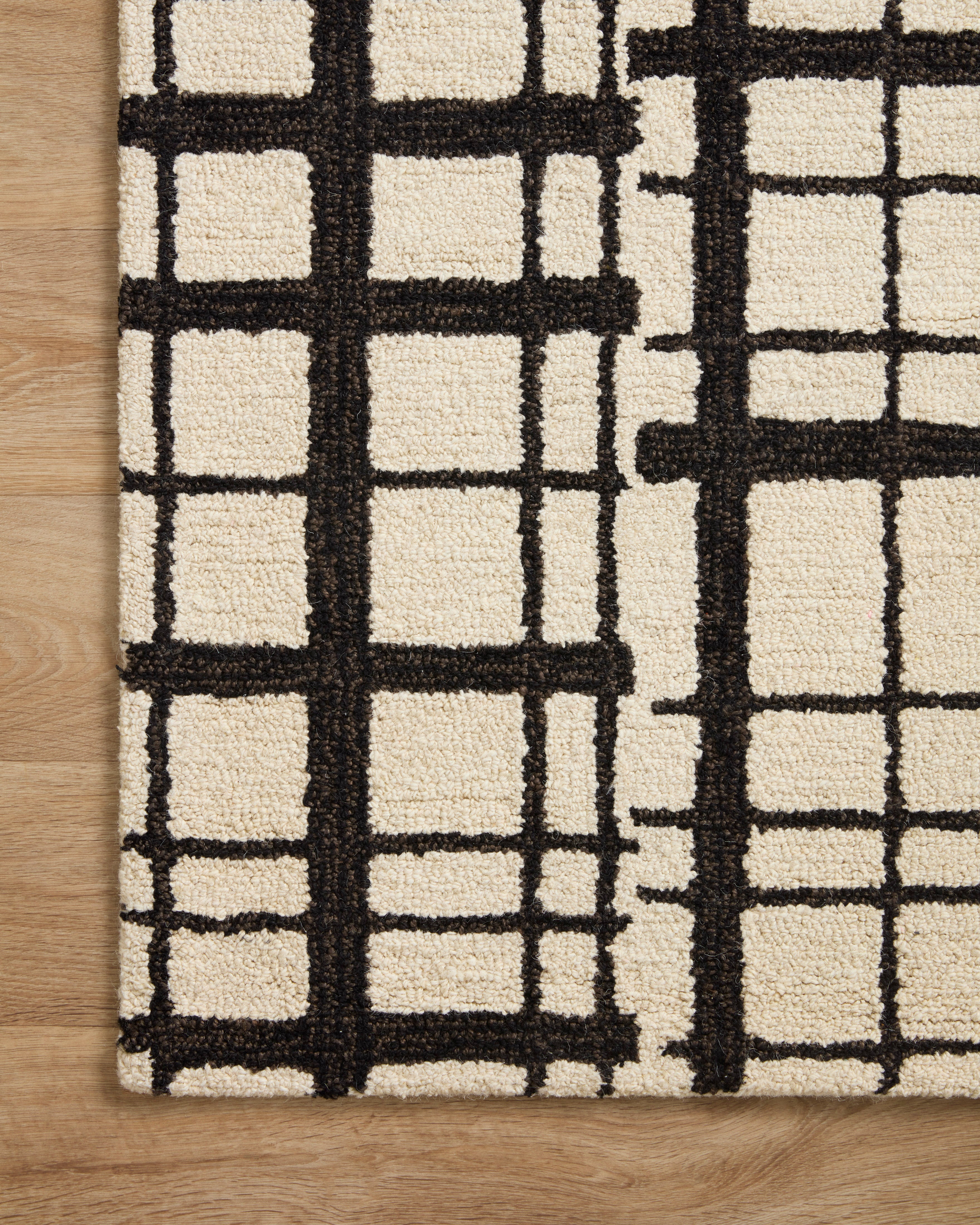 Polly Black & Ivory Hand-Tufted Rug - Joy Meets Home